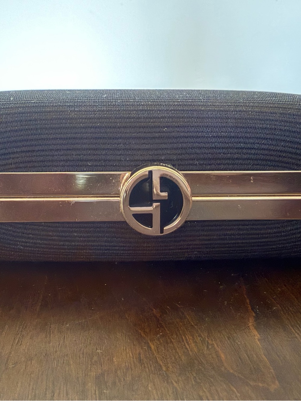 Giorgio Armani Black Clutch with Gold Hardware - Picture 4 of 6